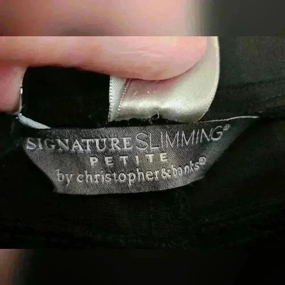 Christopher & Banks Signature Slimming Petite Black Trouser Size Medium - Picture 5 of 5